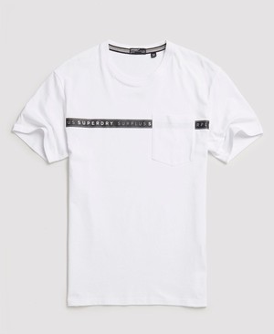 Superdry Surplus Goods Boxy Graphic Férfi Pólók Fehér | ANMRC6935